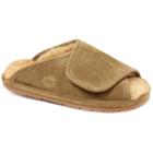Lamo Men's Suede Merino Wool Wrap Slippers, Size: Small, Lt Brown