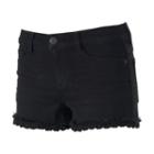 Juniors' Mudd&reg; Flx Stretch Crochet Hem Shortie Shorts, Girl's, Size: 5, Oxford