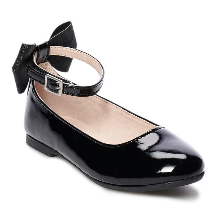 So&reg; Coralee Girls' Flats, Size: 1, Black