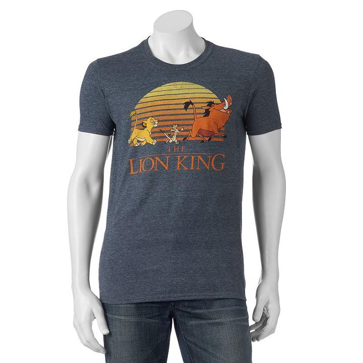 Men's Disney's The Lion King Sun Tee, Size: Large, Dark Grey