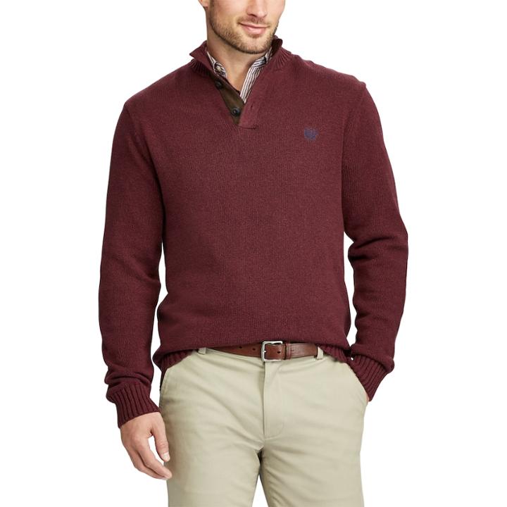 Big & Tall Chaps Classic-fit Mockneck Sweater, Men's, Size: 3xb, Red