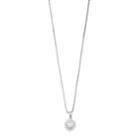 Forever Classic Sterling Silver 1/2 Carat T.w. Lab-created Moissanite Heart Pendant, Women's, Size: 18, White