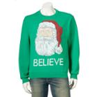 Men's Ugly Christmas Santa Claus Sweatshirt, Size: Xl, Green