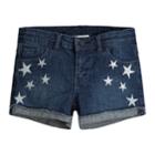 Girls 7-16 Levi's Embroidery Embellished Shorty Shorts, Size: 16, Dark Blue