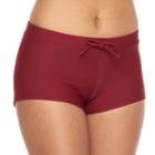 Mix And Match Solid Boyshort Bottoms, Size: Xs, Red