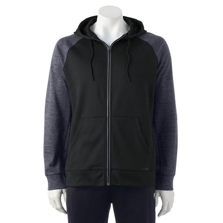 Men's Tek Gear Space-dye Hoodie, Size: Medium, Black