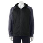 Men's Tek Gear Space-dye Hoodie, Size: Medium, Black