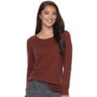 Women's Sonoma Goods For Life&trade; Essential Crewneck Tee, Size: Xs, Red/coppr (rust/coppr)