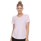 Women's Tek Gear&reg; Essential V-neck Short Sleeve Tee, Size: Medium, Lt Purple