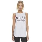 Madden Nyc Juniors' Nope Graphic Muscle Tank, Girl's, Size: Medium, Natural