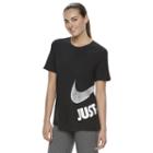 Women's Nike Just Do It Side Graphic Tee, Size: Xs, Grey (charcoal)