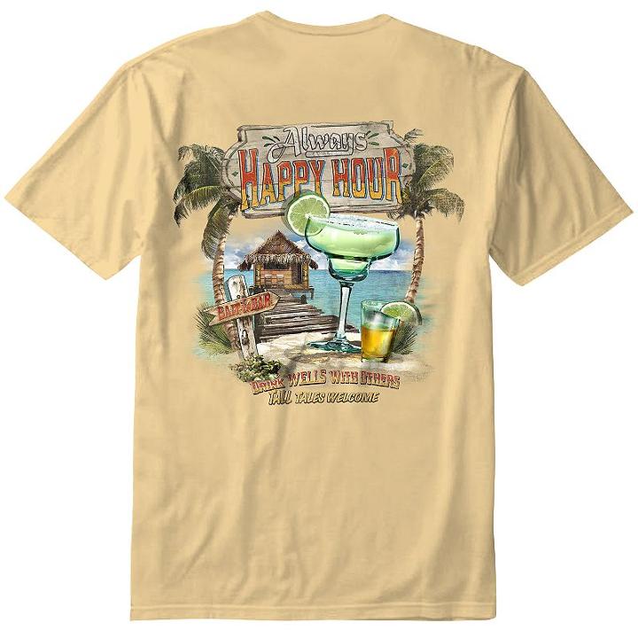 Big & Tall Newport Blue Always Happy Hour Tee, Men's, Size: 3xl Tall, Lt Yellow