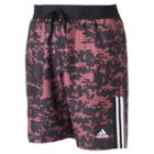 Men's Adidas Camo Grid Microfiber Volley Swim Trunks, Size: Xl, Red