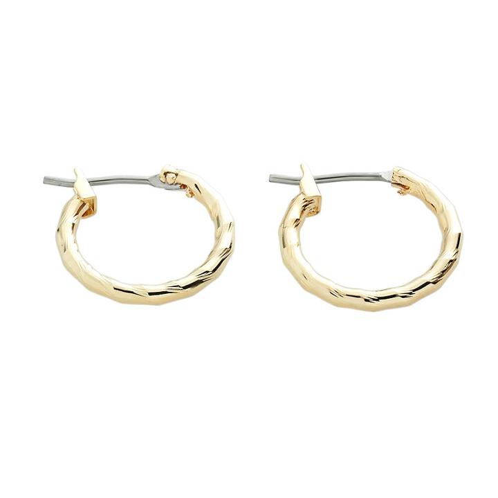 Napier Gold-tone Twist Hoop Earrings, Women's, Yellow