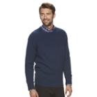 Men's Croft & Barrow&reg; Basketweave Crewneck Sweater, Size: Xl, Blue Other