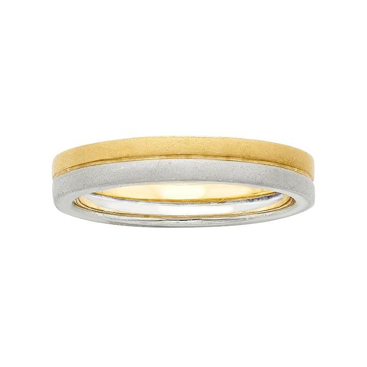 Love 360 Two Tone 14k Gold Wedding Band, Adult Unisex, Size: 7, Multicolor