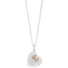 Disney's Minnie Mouse Heart Pendant Necklace, Women's, White