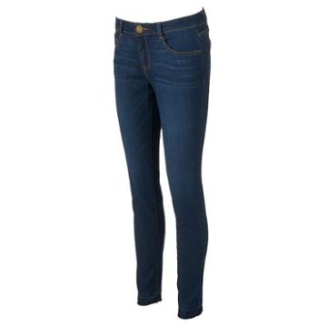 Women's Artisan Crafted By Democracy Release-hem Ankle Skinny Jeans, Size: 14, Blue (navy)