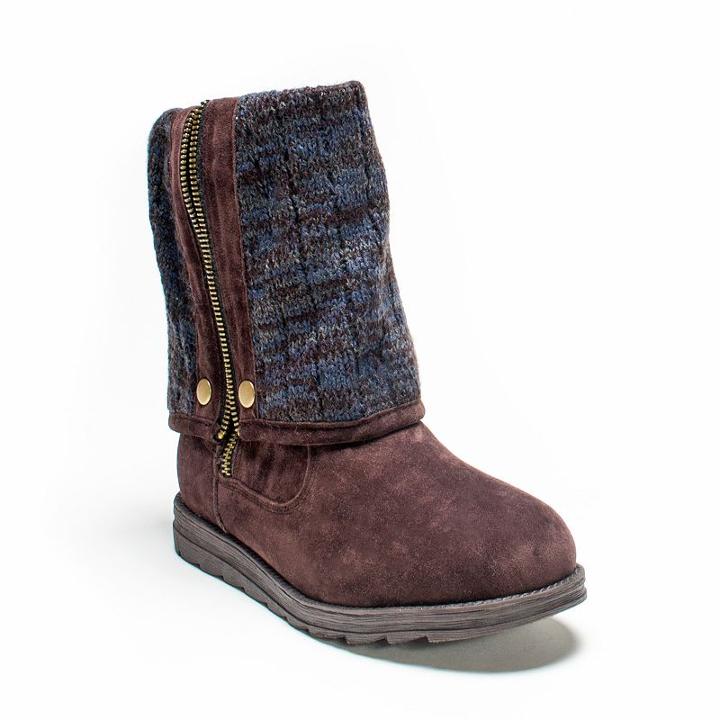 Muk Luks Demi Women's Knee-high Boots, Girl's, Size: 7, Dark Brown