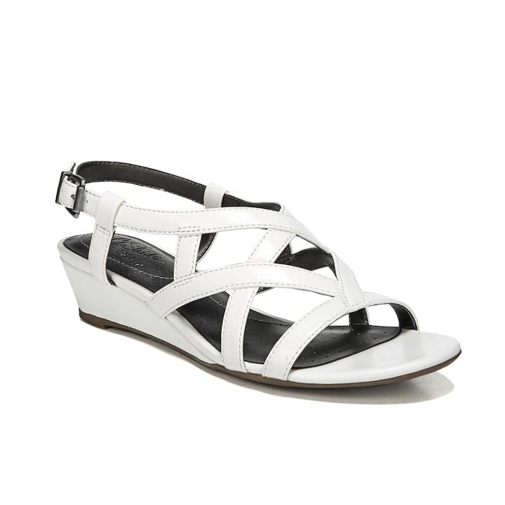 Lifestride Yuppies Women's Wedge Sandals, Size: Medium (8), Natural