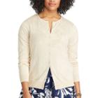 Plus Size Chaps Button-front Cardigan, Women's, Size: 2xl, Beige Over