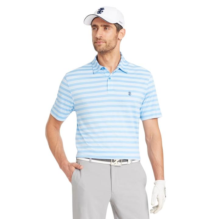 Men's Izod Ace Classic-fit Striped Performance Golf Polo, Size: Large, Blue