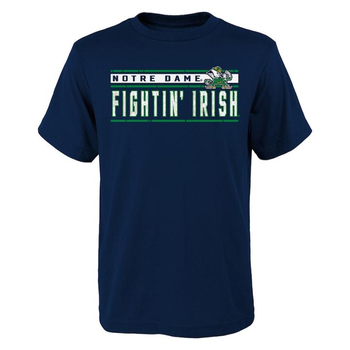 Boys' 4-18 Notre Dame Fighting Irish Regeneration Tee, Size: 6-7, Dark Blue