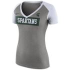 Women's Nike Michigan State Spartans Football Top, Size: Medium, Dark Grey