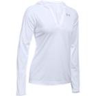 Women's Under Armour Tech Solid Hooded Long Sleeve Top, Size: Medium, Natural