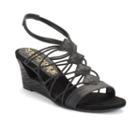 New York Transit Fancy One Women's Wedge Sandals, Size: Medium (7.5), Black