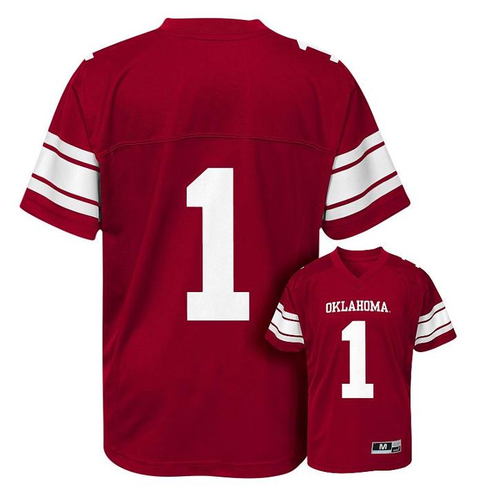 Oklahoma Sooners Replica Football Jersey - Boys 8-20, Boy's, Size: L(14/16), Dark Red