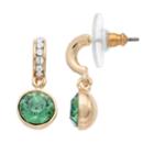 Dana Buchman Round Drop C-hoop Earrings, Women's, Green