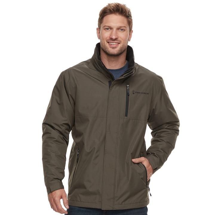 Big & Tall Free Country Multi Ripstop Midweight Jacket, Men's, Size: Xl Tall, Green