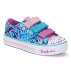 Skechers Twinkle Toes Shuffles Sweet Spirit Girls' Light-up Shoes, Girl's, Size: 3, Turquoise/blue (turq/aqua)