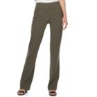 Juniors' Candie's&reg; Marilyn Bootcut Pants, Teens, Size: 9, Dark Green