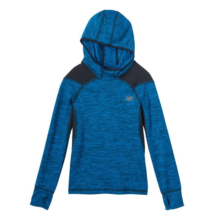Boys 4-7 New Balance Performance Space-dyed Hoodie, Boy's, Size: 5, Dark Blue