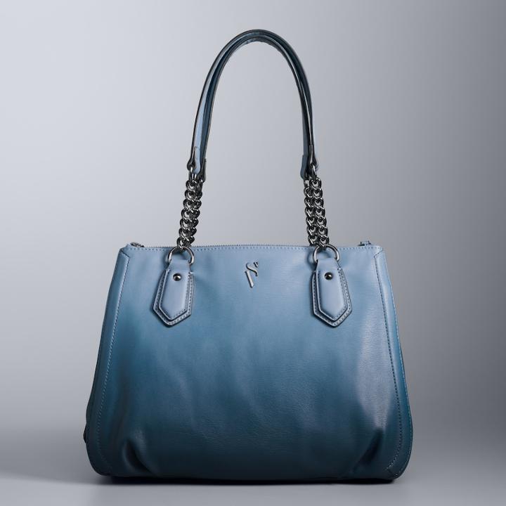 Simply Vera Vera Wang Bedford Triple Entry Satchel, Women's, Blue (navy)