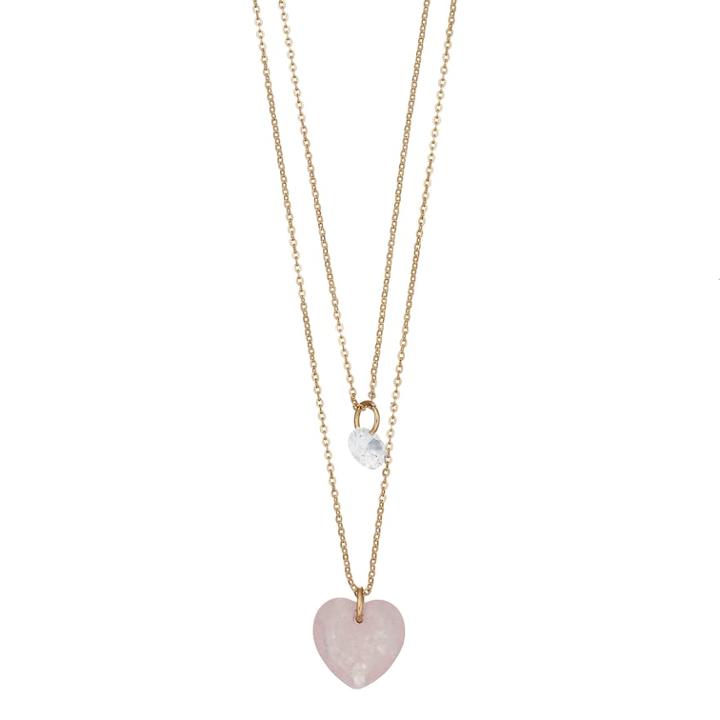 Lc Lauren Conrad Layered Heart Pendant Necklace, Women's, Pink