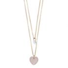Lc Lauren Conrad Layered Heart Pendant Necklace, Women's, Pink