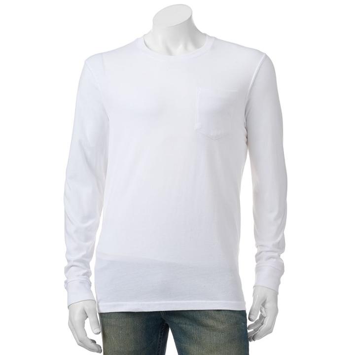Men's Croft & Barrow&reg; Solid Pocket Tee, Size: Large, White