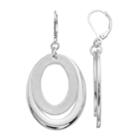 Dana Buchman Double Oval Hoop Drop Earrings, Women's, Silver
