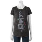 Juniors' The Print Shop Paris, Milan, New York Graphic Tee, Girl's, Size: Xl, Black