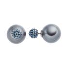 Simply Vera Vera Wang Simulated Pearl Front Back Stud Earrings With Swarovski Crystals, Women's, Blue