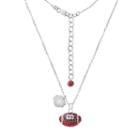 Texas A & M Aggies Sterling Silver Team Logo & Crystal Football Pendant Necklace, Women's, Size: 18, Multicolor