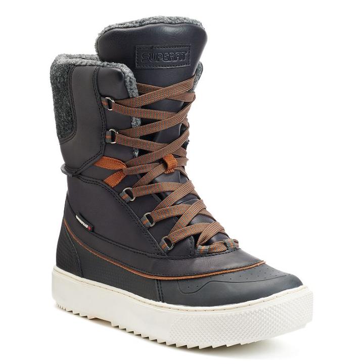 Superfit Nimuk Men's Waterproof Winter Boots, Size: 12, Grey (charcoal)