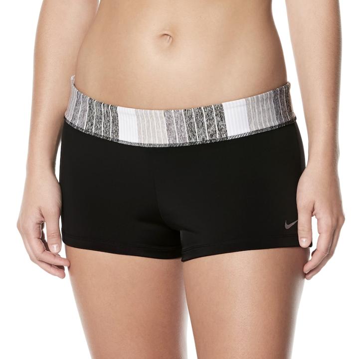 Women's Nike Swim Kick Shorts, Size: Medium, Black