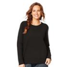 Plus Size Just My Size Fleece Crew Sweatshirt, Women's, Size: 3xl, Black