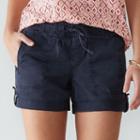 Women's Sonoma Goods For Life&trade; Pull-on Utility Shorts, Size: 6, Dark Blue