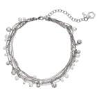 Simply Vera Vera Wang Shaky Simulated Pearl Multi Strand Choker Necklace, Women's, White