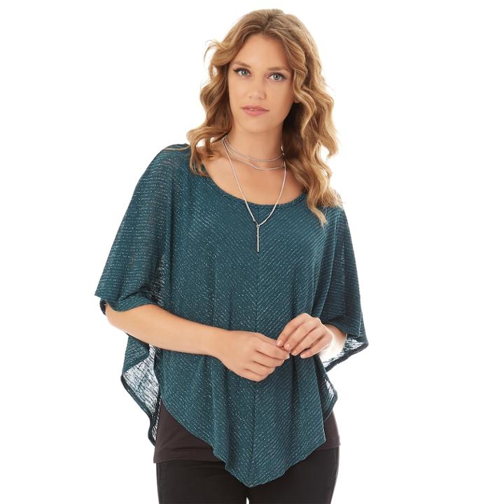 Women's Apt. 9&reg; Textured Pullover, Size: Large, Dark Green